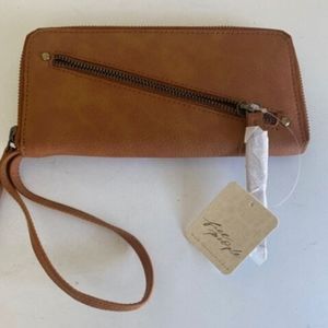 Nwt Free People distressed  vegan wristlet